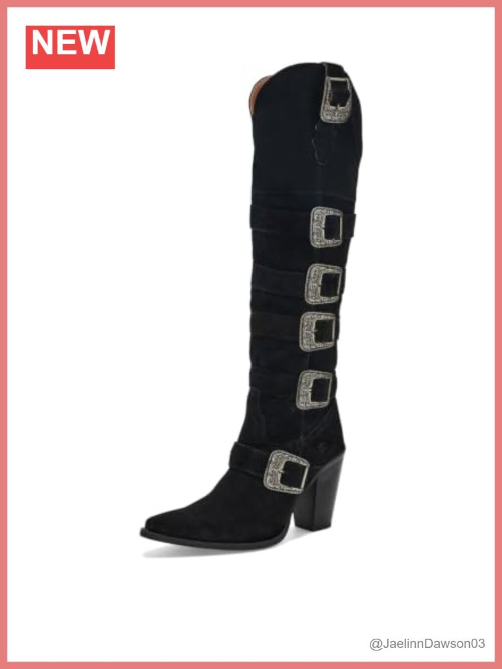 Leather Snip Toe Western Over the Knee High Heel Platform Boots Zip